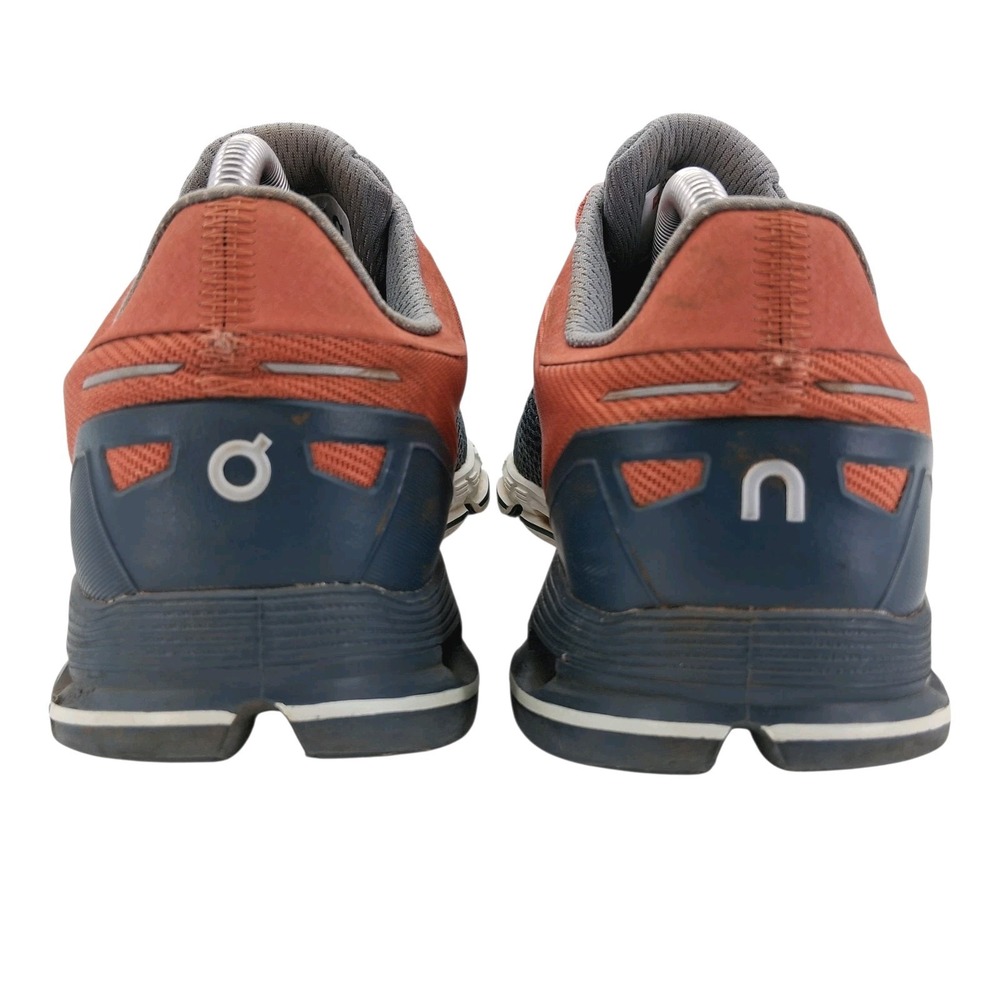 On Running Shoes Mens Size 8 Blue Orange CloudTec Road Athletic Sneakers - Picture 5 of 9